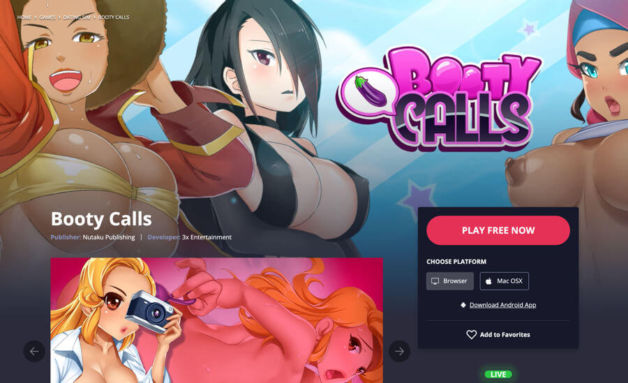 Booty Calls sexspel gratis